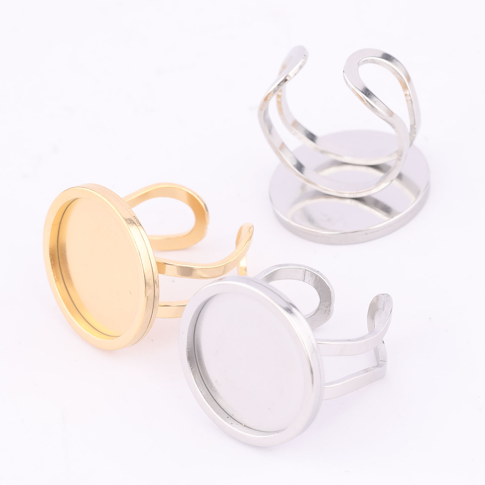 Jewelry Making For Beginners - 5pcs 18mm Round Cabochon Ring Bezel