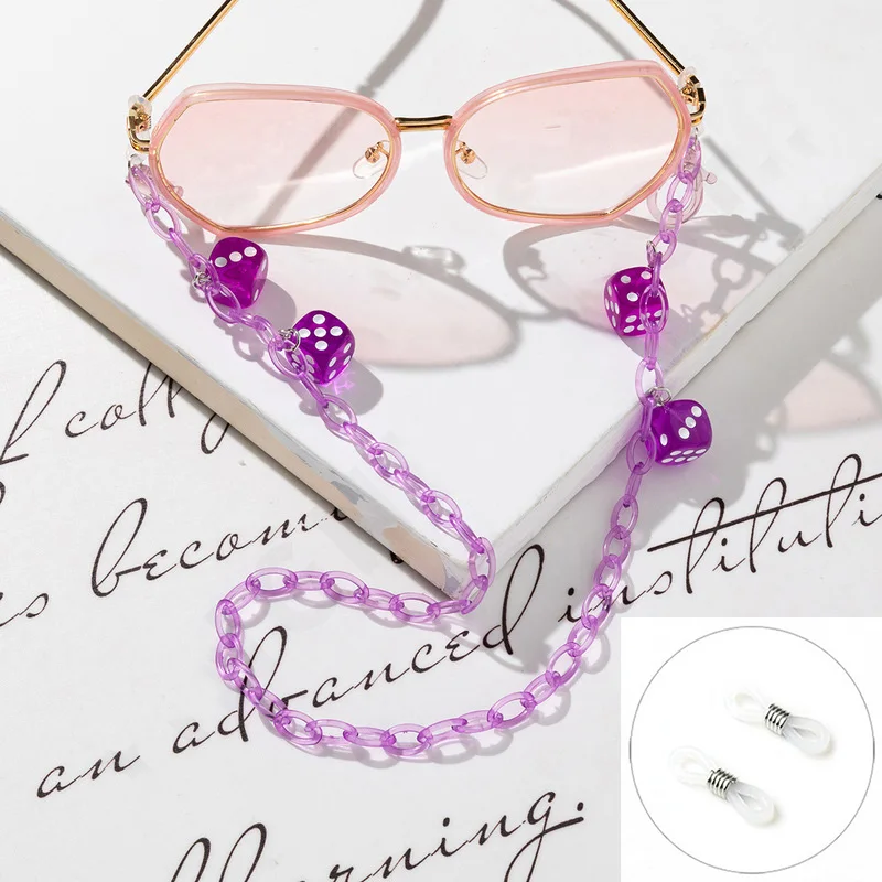 New Trendy Dice Colorful Acryl - Jewelry Making Glasses recension och pris