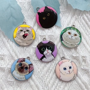 10pcs cartoon animal cat ename - Jewelry Making For Birthday Party recension och pris