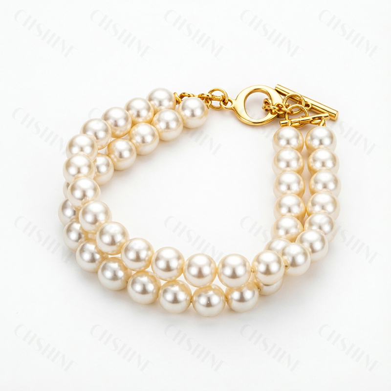 925 Sterling Silver 18K Gold   - Toggle Clasp Gold recension och pris