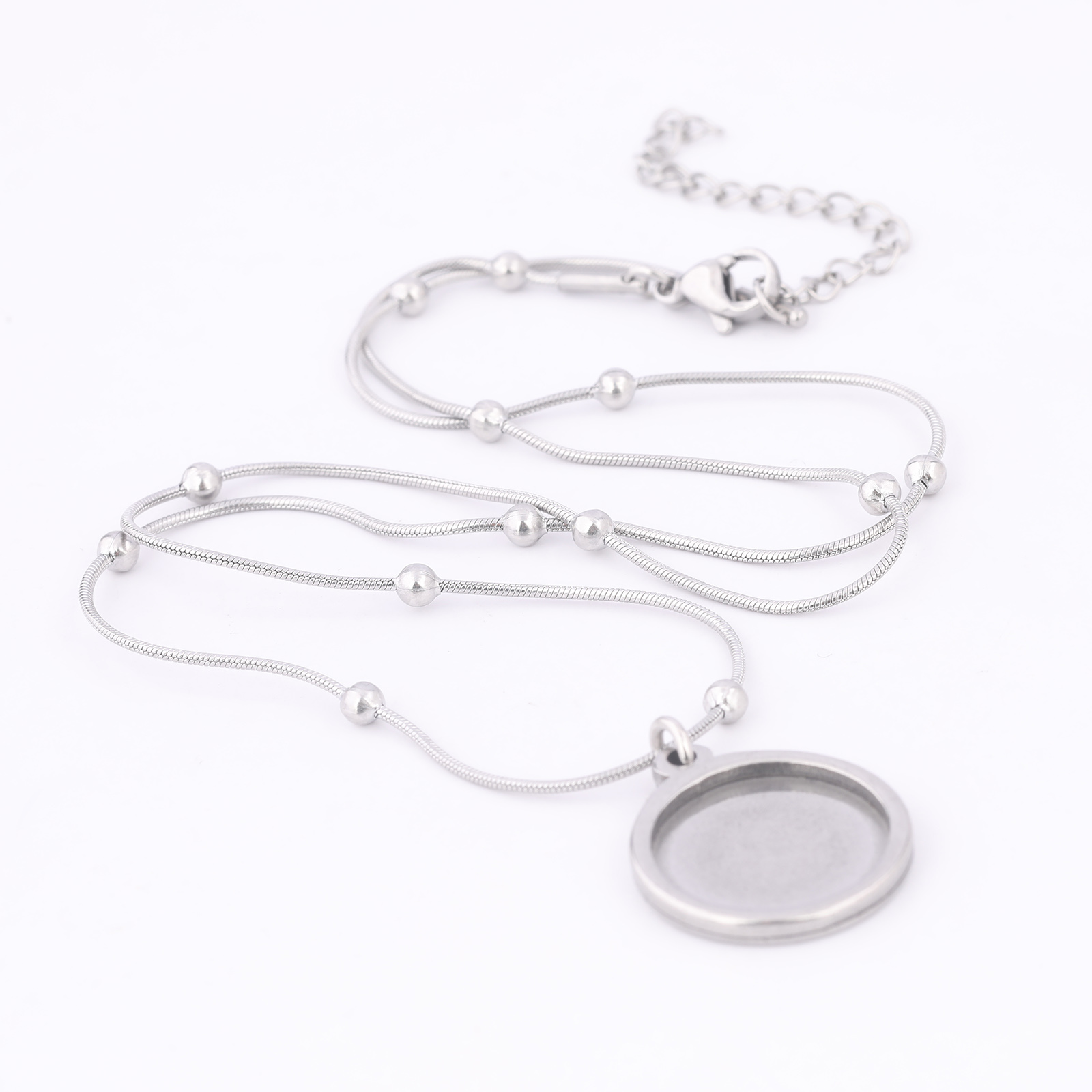 2pcs Stainless Steel Ball Chai - Pendant Blank Bezel recension och pris