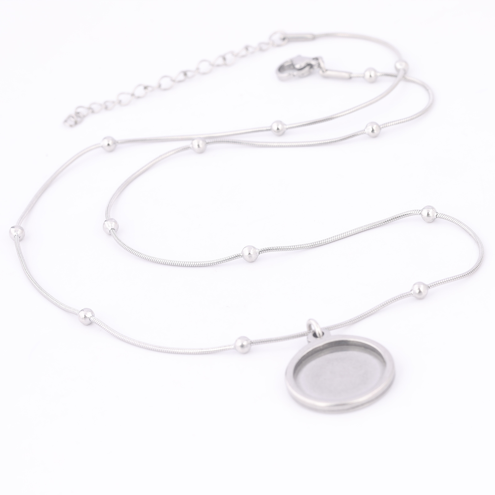 2pcs Stainless Steel Ball Chai - Pendant Blank Bezel recension och pris