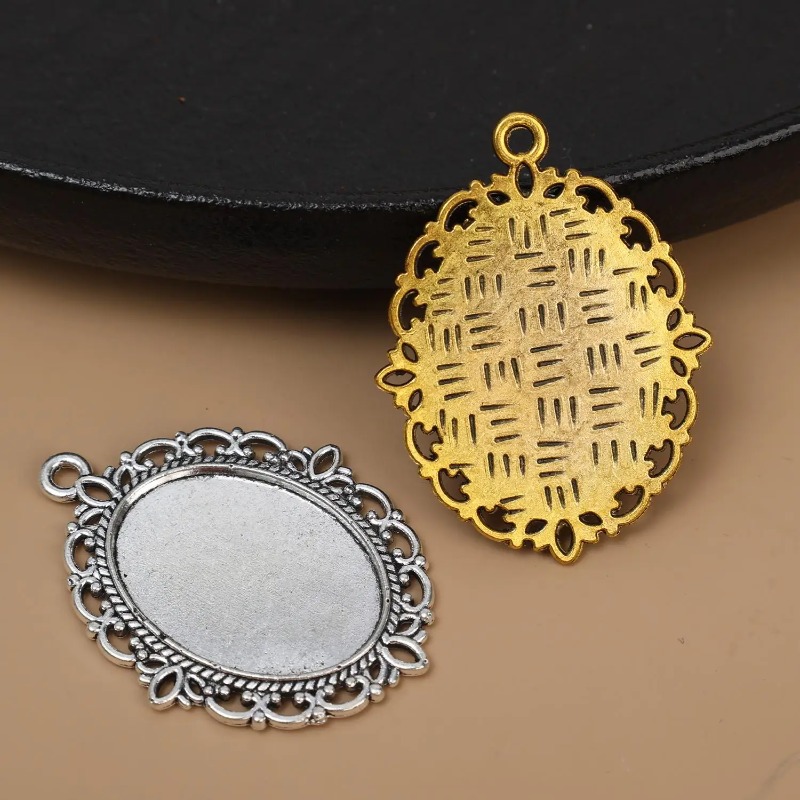 Vintage Oval Lace Bezel Pendan - Pendant Blank Bezel recension och pris