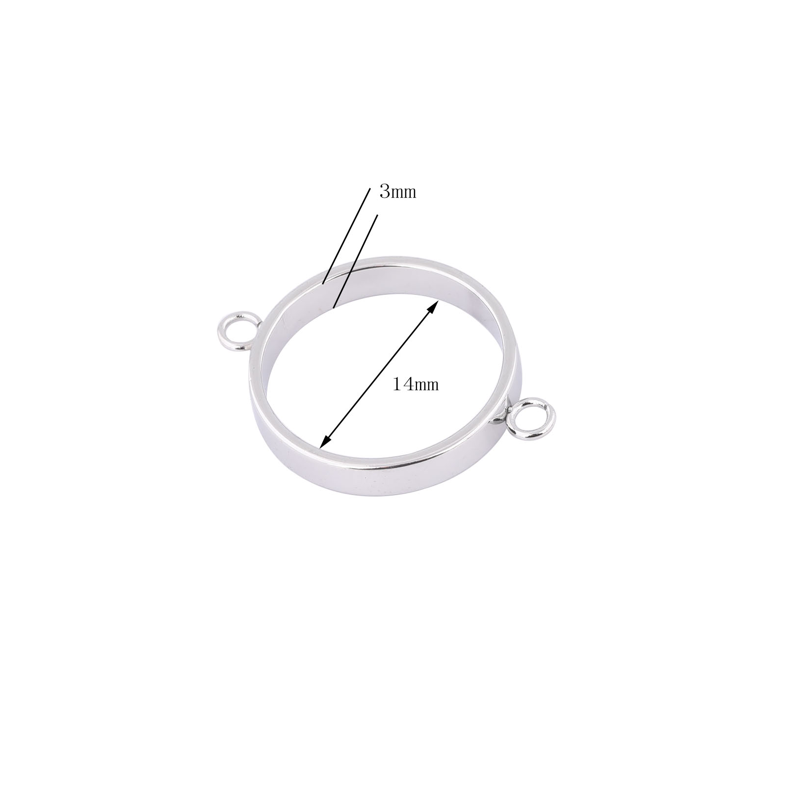 10pcs Stainless Steel 14mm Ope - Pendant Blank Bezel recension och pris