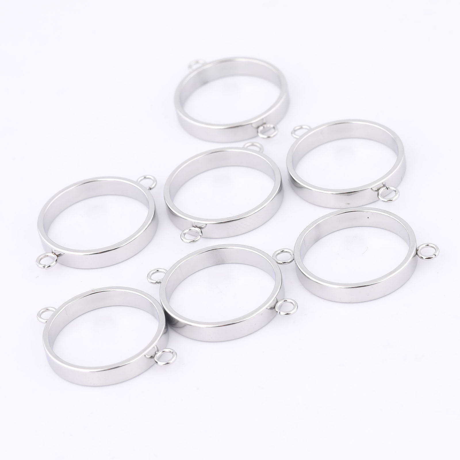 10pcs Stainless Steel 14mm Ope - Pendant Blank Bezel recension och pris