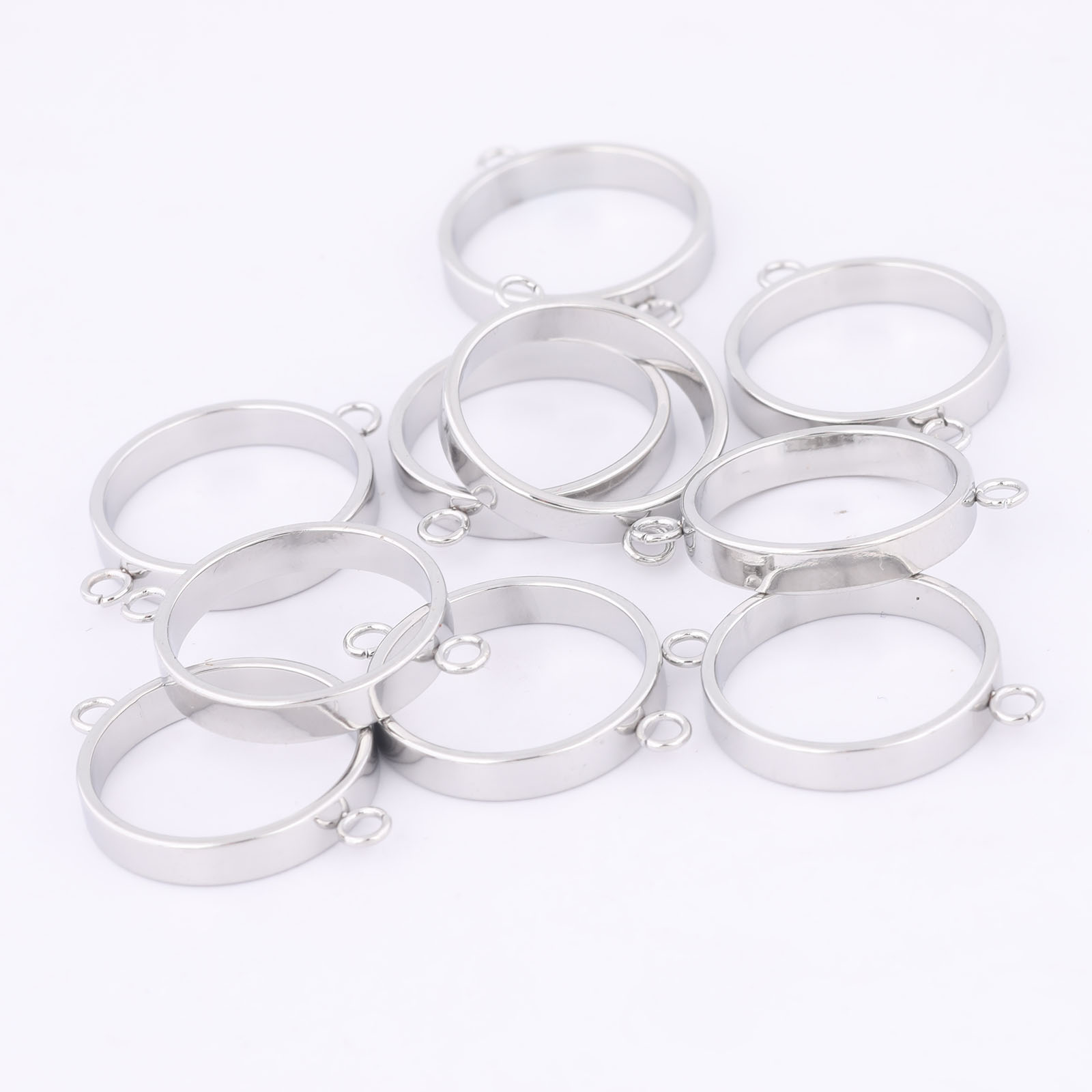 10pcs Stainless Steel 14mm Ope - Pendant Blank Bezel recension och pris