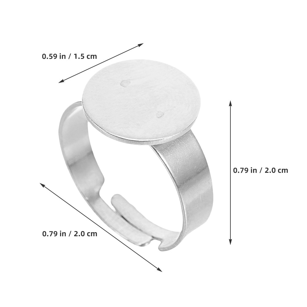 40Pcs Stainless Steel Rings Ba - Jewelry Making Ring Tool recension och pris