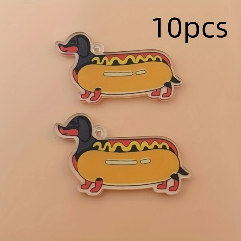 10pcs acrylic 2D new sausage d - Jewelry Making For Birthday Party recension och pris