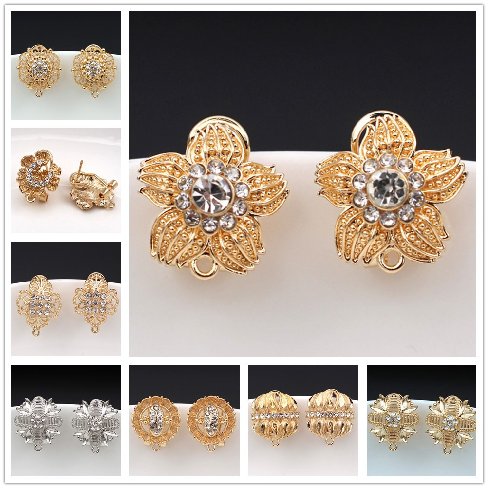 10pair CZ Flower Earrings Post - Jewelry Making Dubai recension och pris