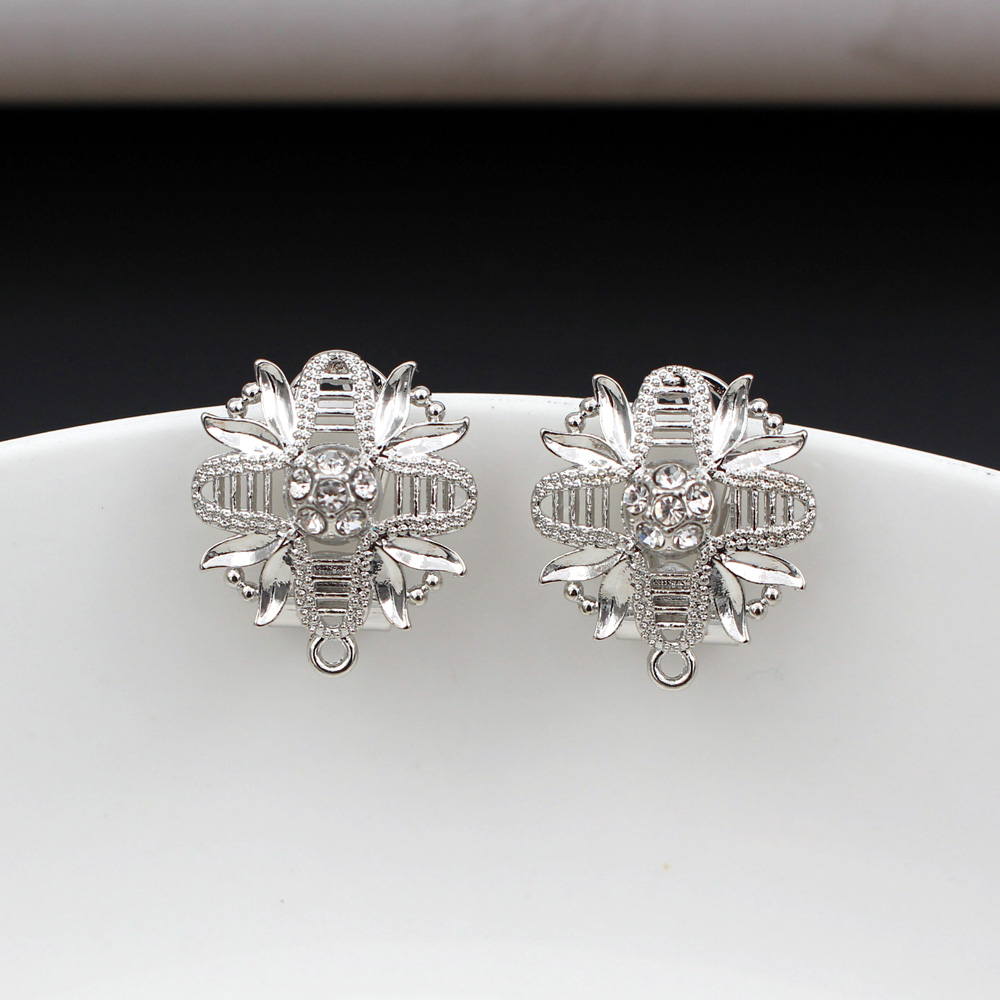 10pair CZ Flower Earrings Post - Jewelry Making Dubai recension och pris