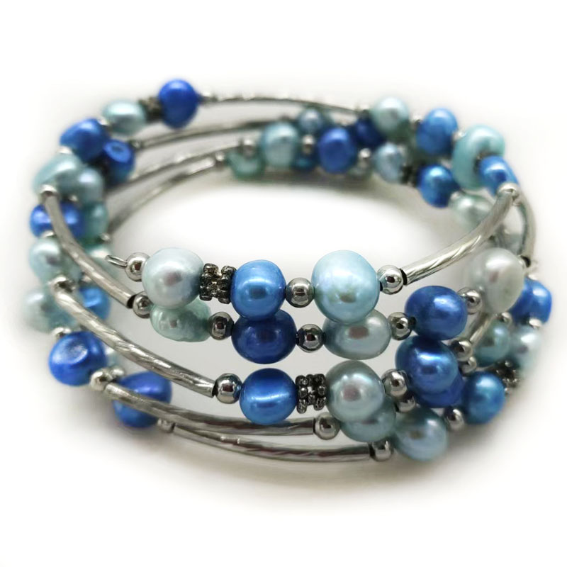 33 inches 7-8mm Rainbow Natura - Memory Wire Bracelet recension och pris