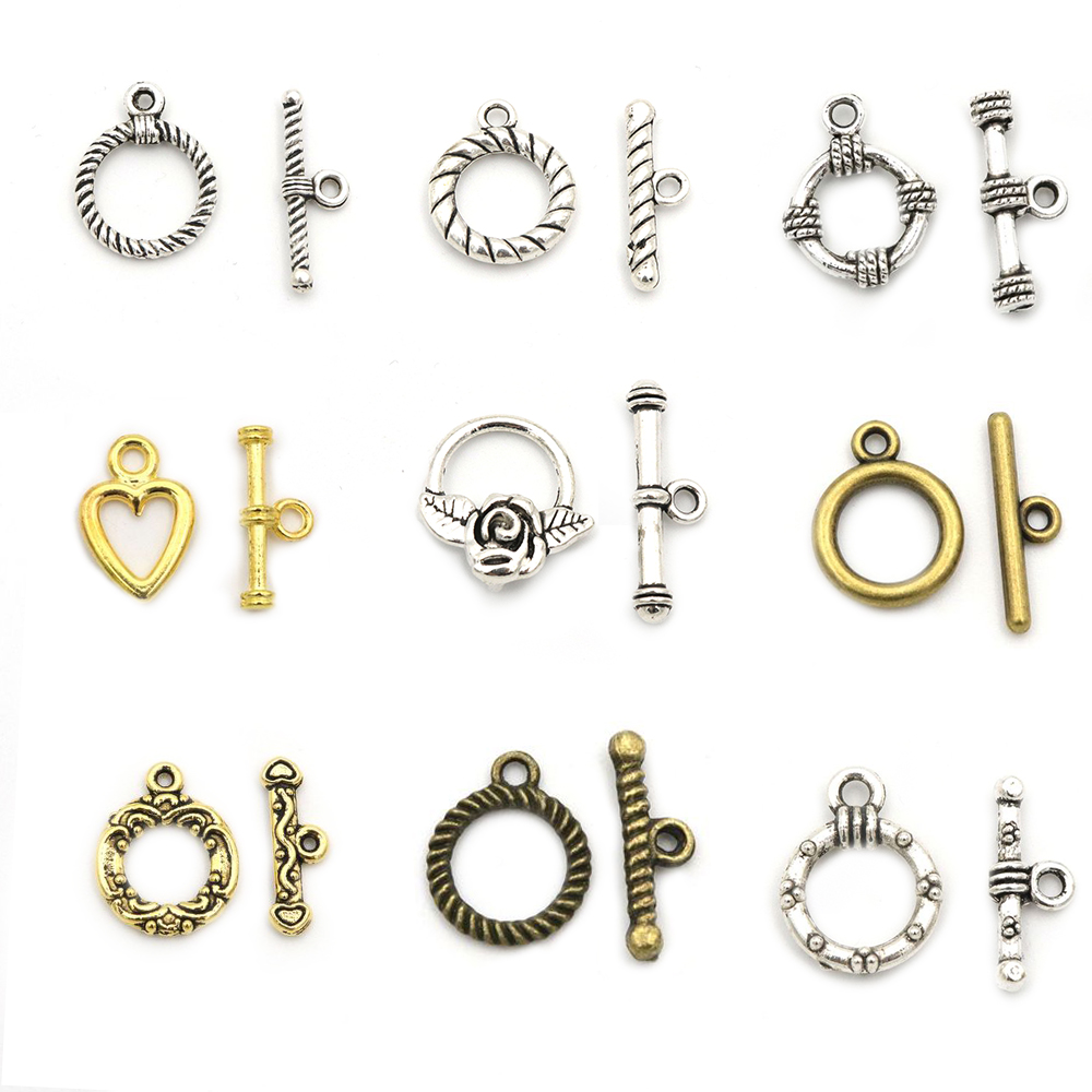 10 Sets Gold-Plate Silver Colo - Toggle Clasp Gold recension och pris