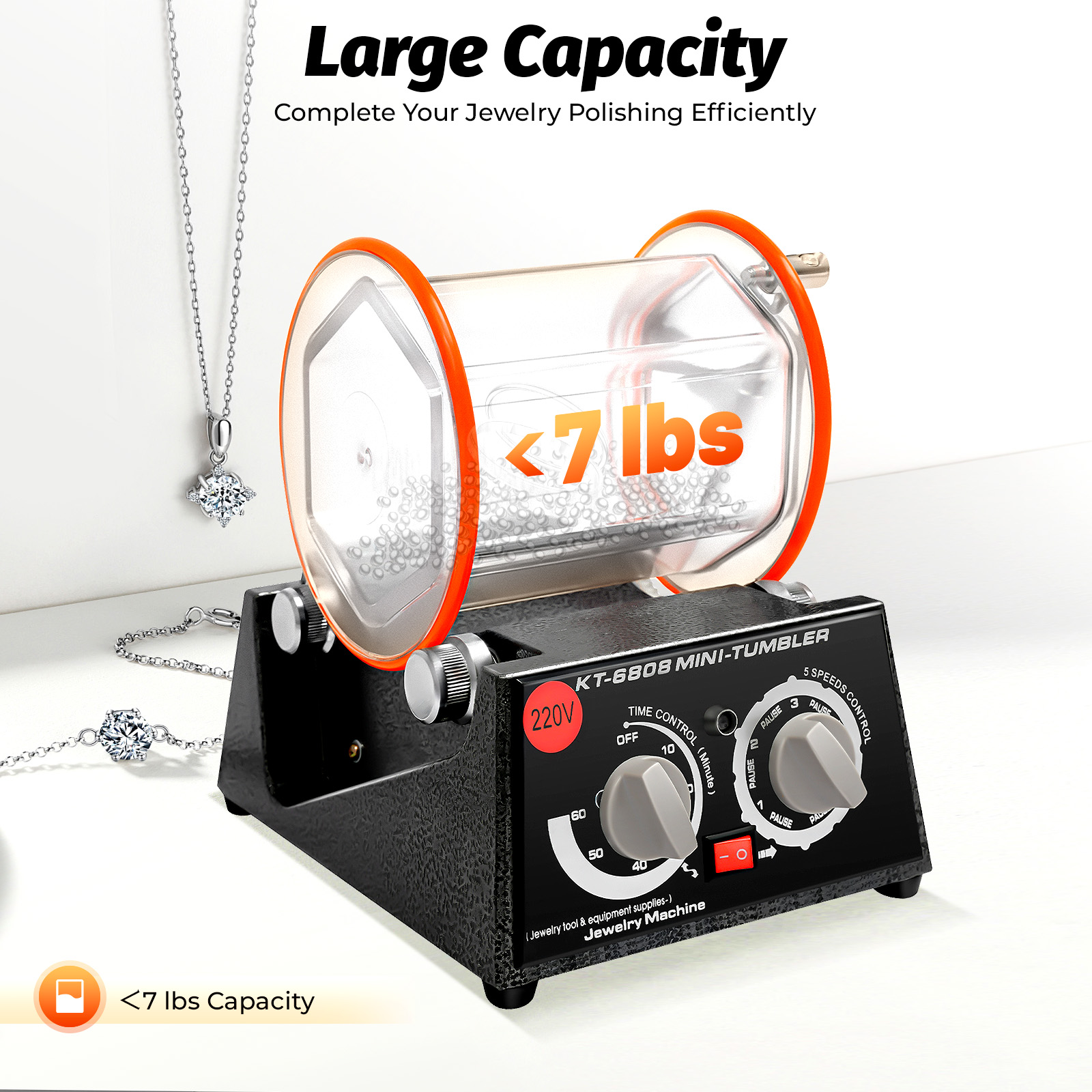 5 Gears Electric Polisher, 60W - Jewelry Making Uk recension och pris