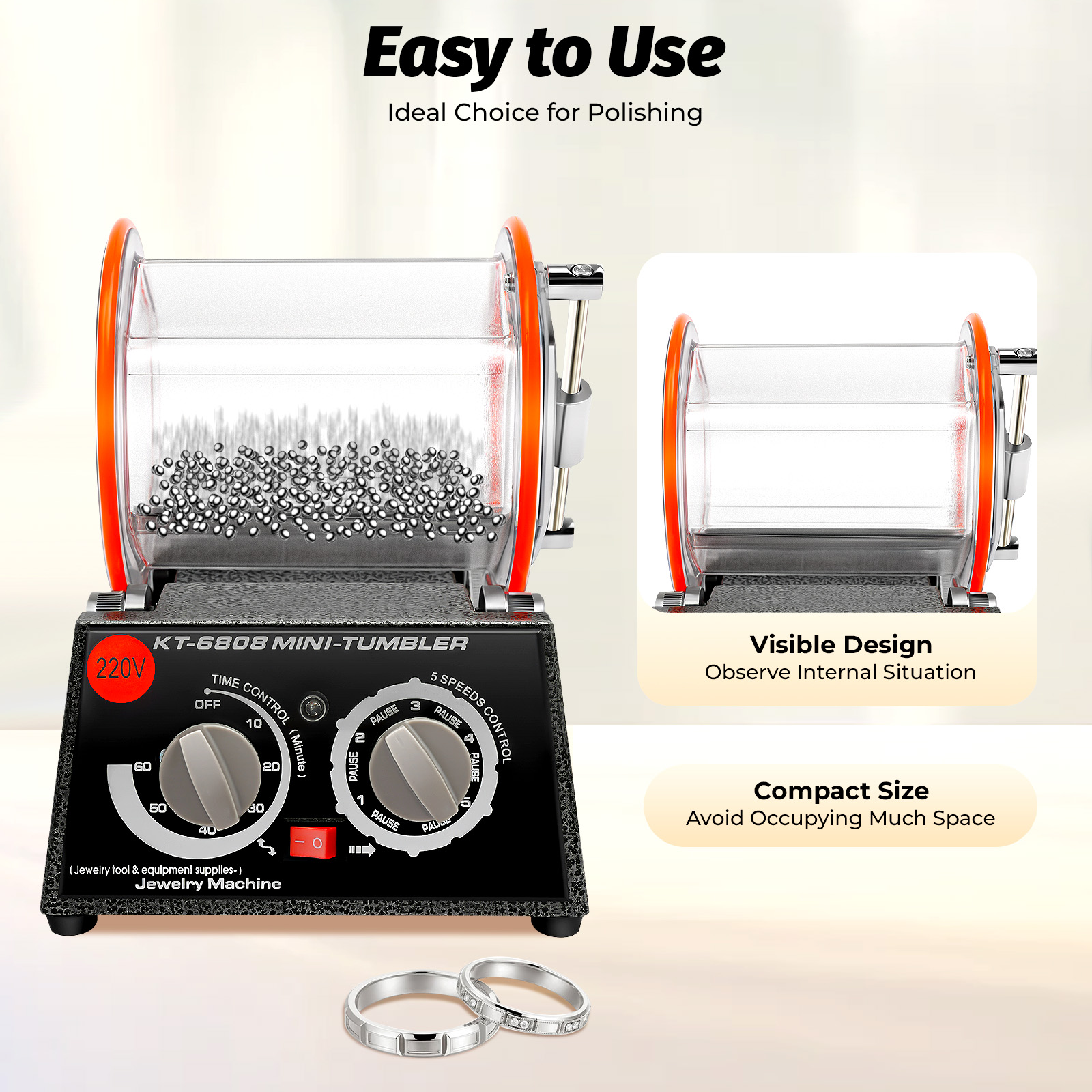 5 Gears Electric Polisher, 60W - Jewelry Making Uk recension och pris