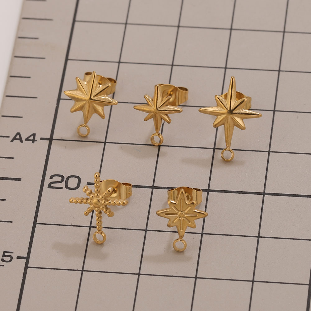 6pcs Stainless Steel Star Earr - Jewelry Making For Beginners recension och pris