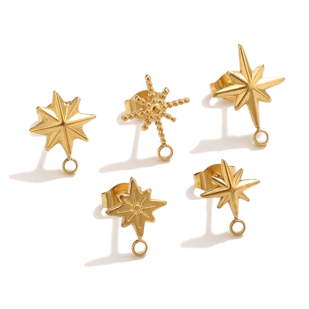 6pcs Stainless Steel Star Earr - Jewelry Making For Beginners recension och pris