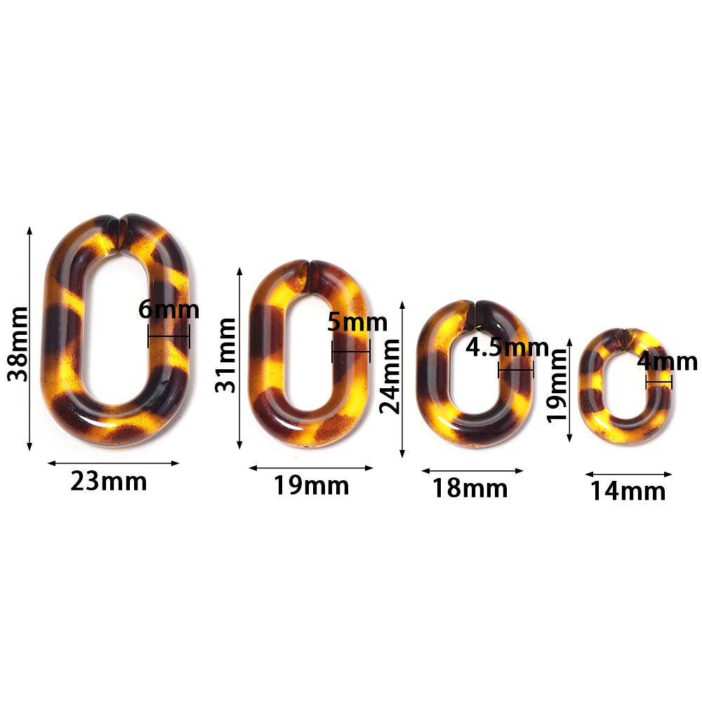 10-50pcs/lot Leopard Print Acr - Jewelry Making Glasses recension och pris