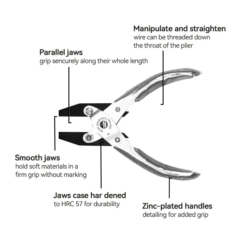 UK MAUN 140mm Smooth Jaws Flat - Jewelry Making Uk recension och pris