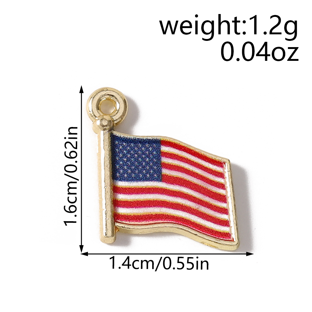 10pcs Cute Enamel USA UK RU BR - Jewelry Making Uk recension och pris