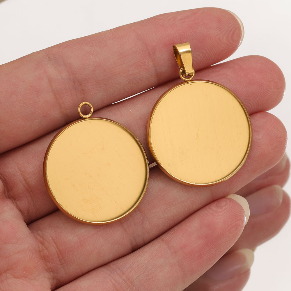 10pcs Stainless Steel Gold Pen - Pendant Blank Bezel recension och pris