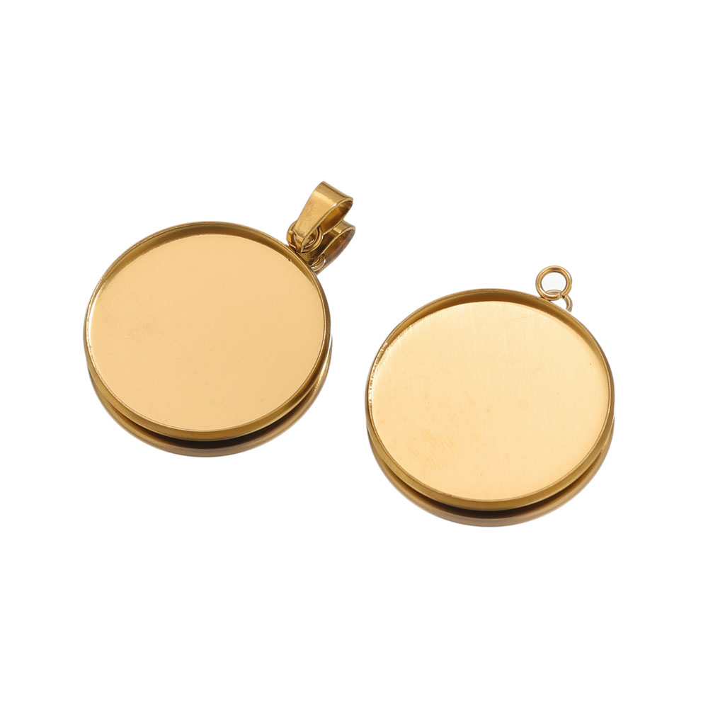 10pcs Stainless Steel Gold Pen - Pendant Blank Bezel recension och pris