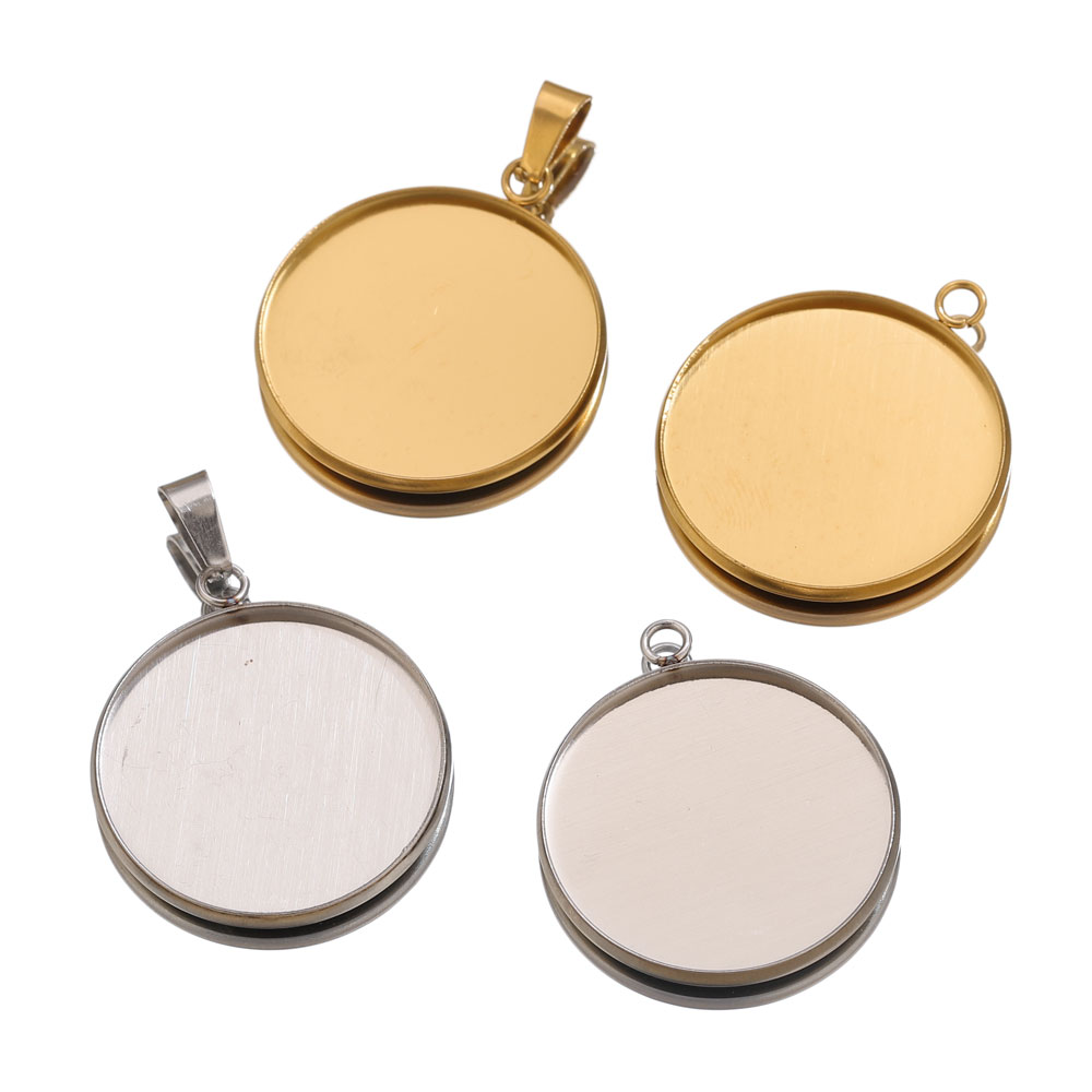 10pcs Stainless Steel Gold Pen - Pendant Blank Bezel recension och pris