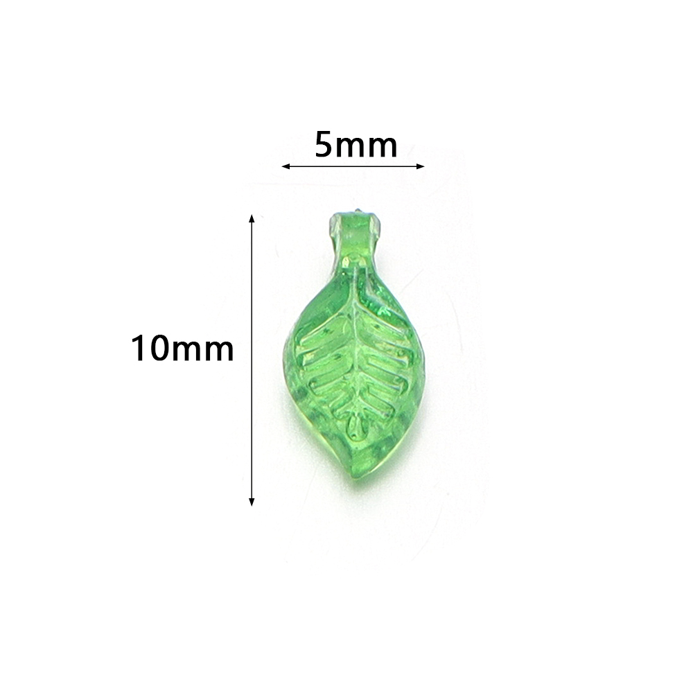 200pcs/lot Green Leaves Glass  - Jewelry Making For Beginners recension och pris