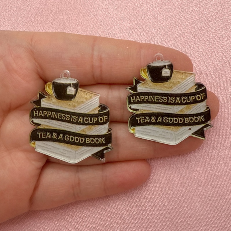 10pcs acrylic book coffee quot - Jewelry Making Guide Book recension och pris