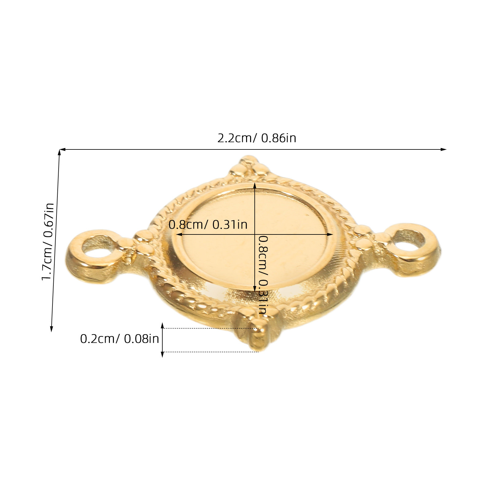 Stainless Steel Blank Bezel Pe - Pendant Blank Bezel recension och pris
