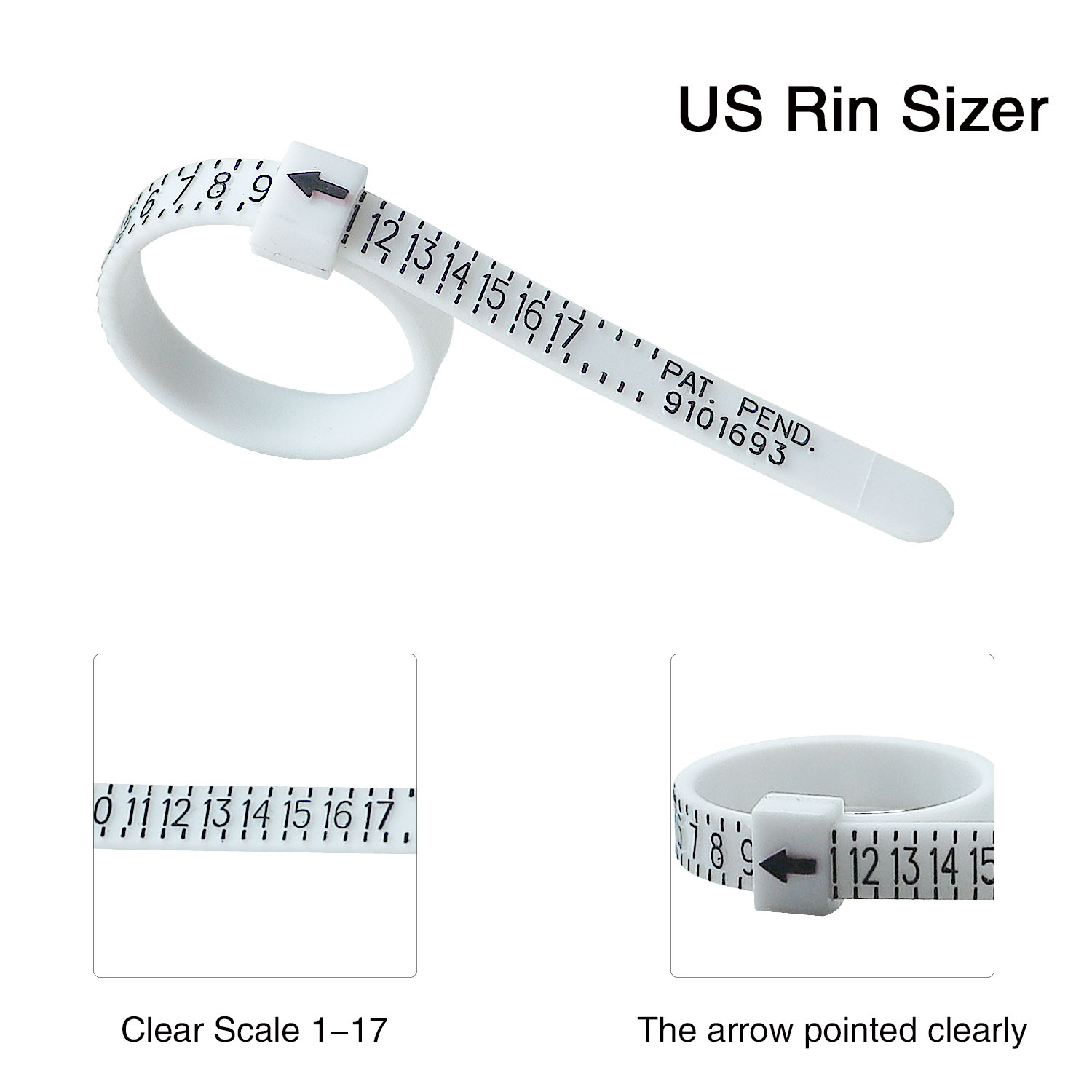US/UK/EU/HK/JP Ring Sizer Fing - Jewelry Making Uk recension och pris