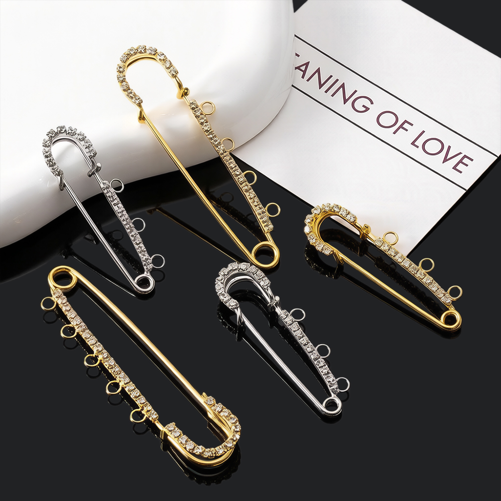 5pcs Rhinestone Large Safety P - Jewelry Making Ring Tool recension och pris