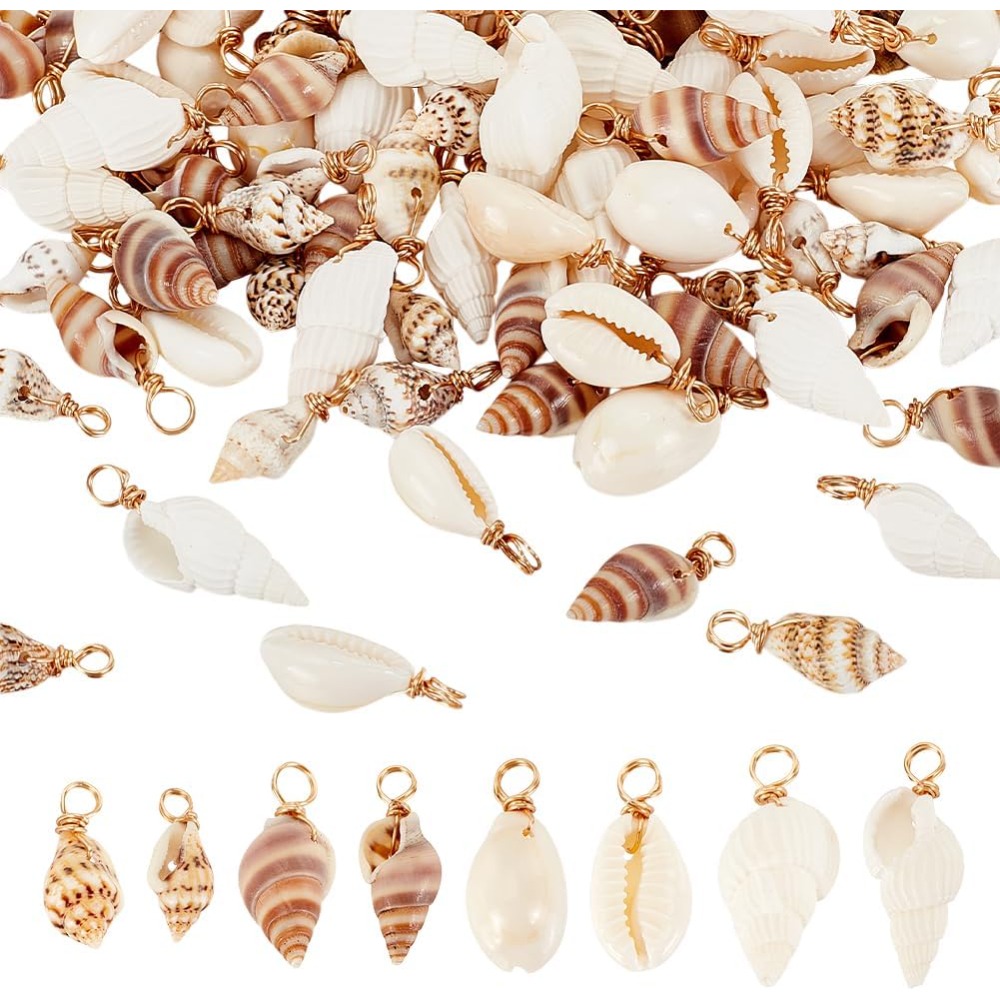 100pcs 4 Styles Natural Shell  - Jewelry Making For Beginners recension och pris