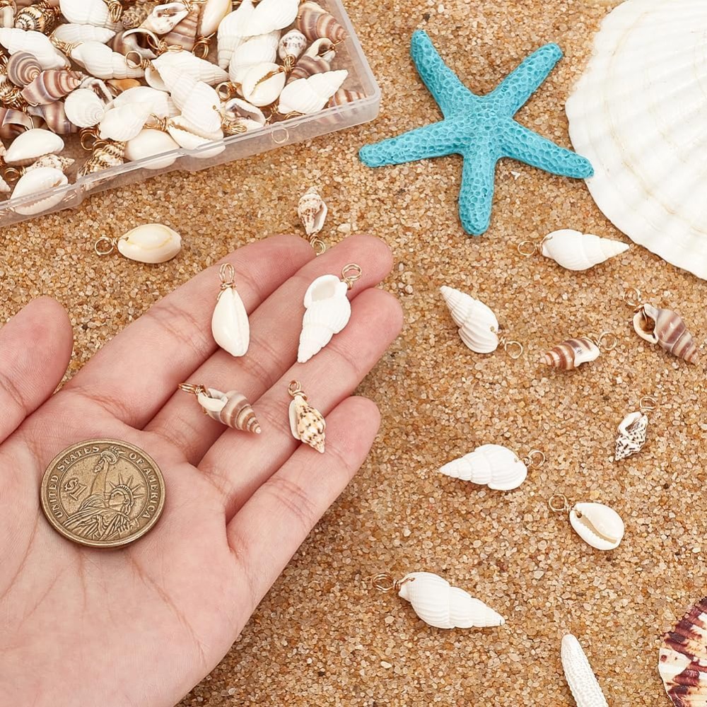 100pcs 4 Styles Natural Shell  - Jewelry Making For Beginners recension och pris