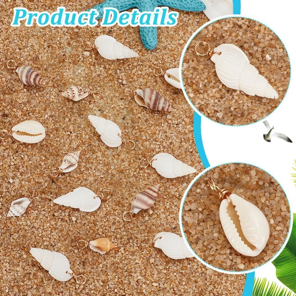100pcs 4 Styles Natural Shell  - Jewelry Making For Beginners recension och pris