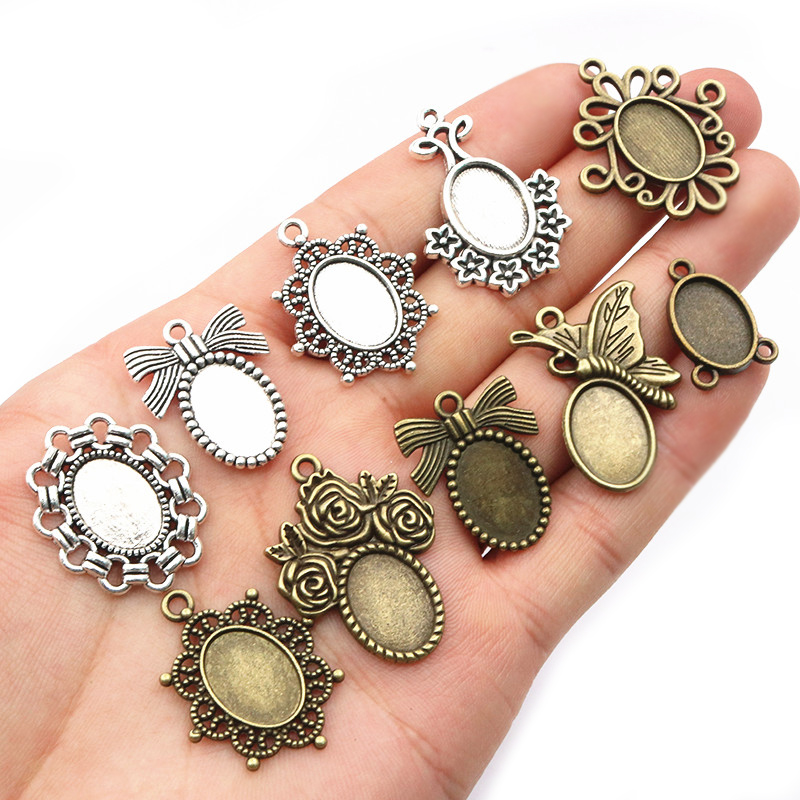 20pcs 10x14mm Inner Size Alloy - Pendant Blank Bezel recension och pris