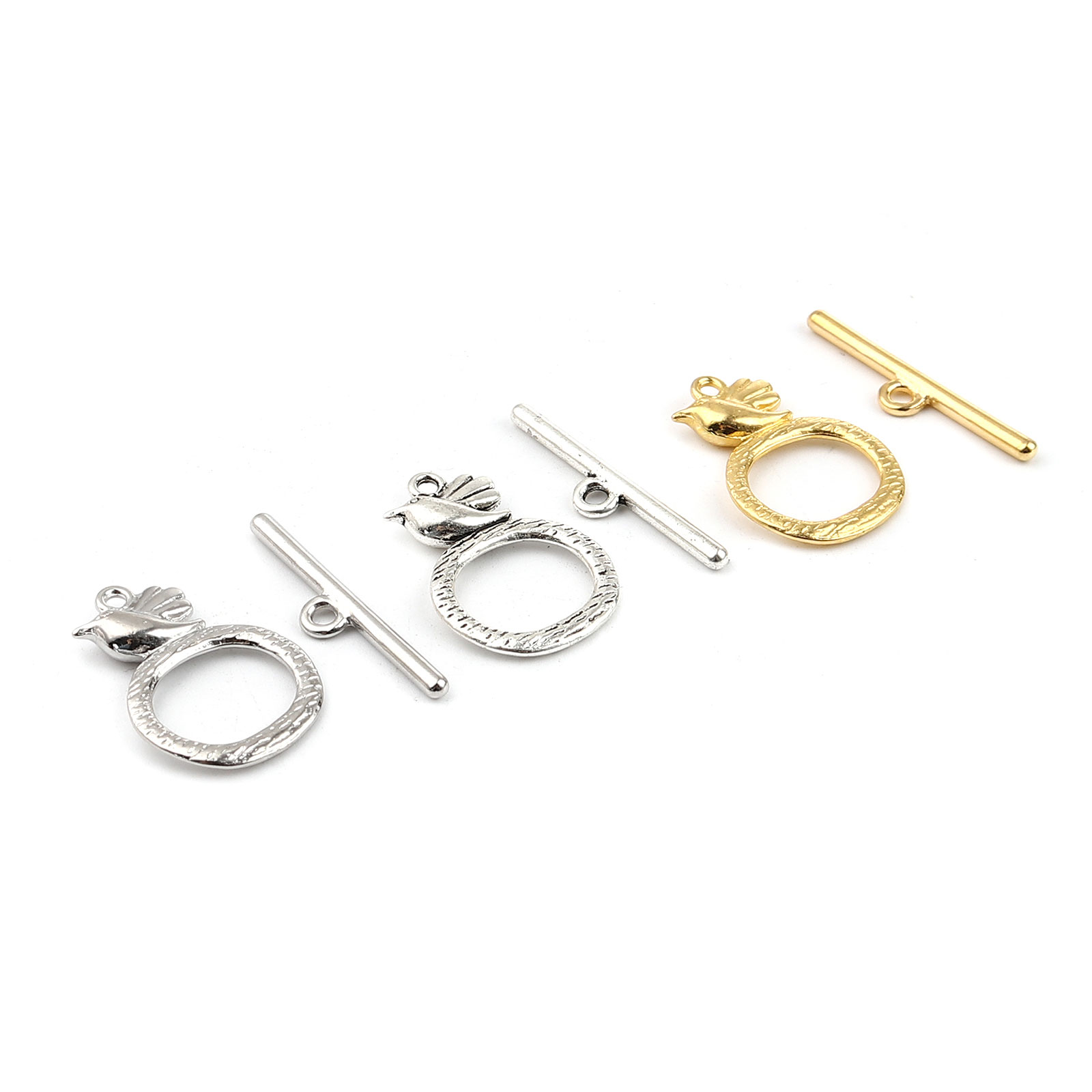 20 Sets Zinc Based Alloy Bird  - Toggle Clasp Gold recension och pris