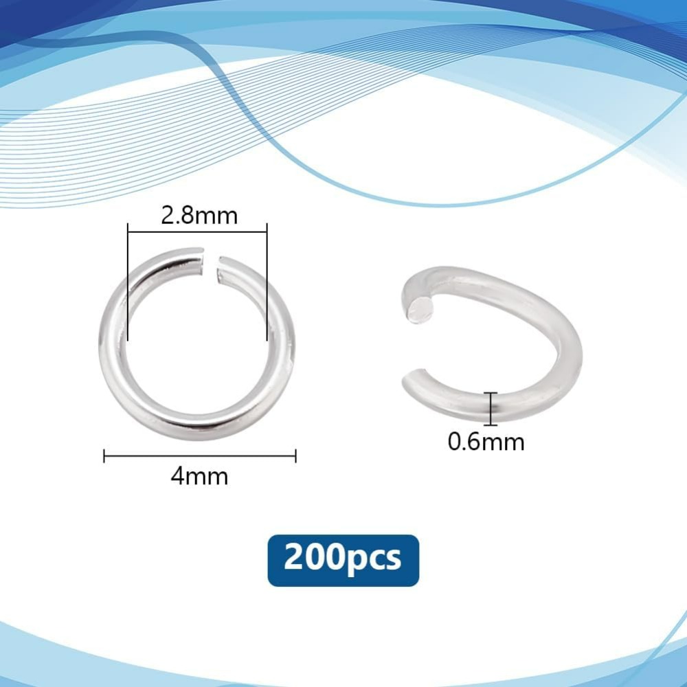 200pcs 925 Sterling Silver Pla - Jewelry Making Silver recension och pris