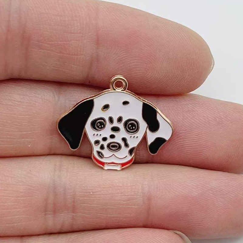 12pcs cartoon pet spotted dog  - Jewelry Making For Birthday Party recension och pris