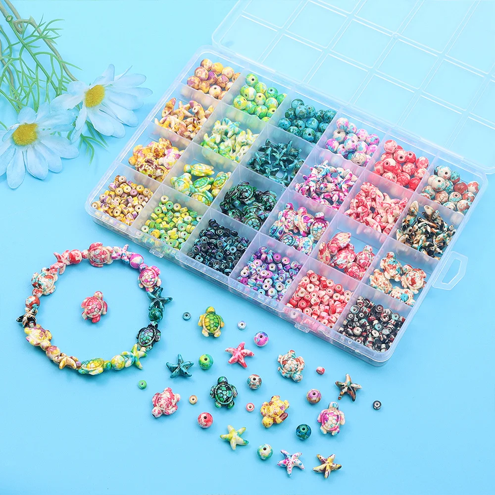 6/46/558pcs Multi-color Turquo - Jewelry Making For Birthday Party recension och pris