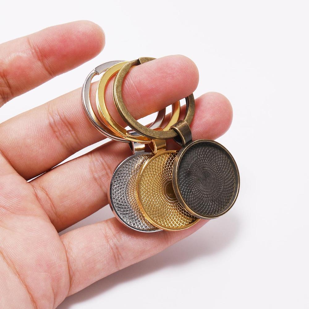 5Pcs/Lot 25mm Keychain With Pe - Pendant Blank Bezel recension och pris