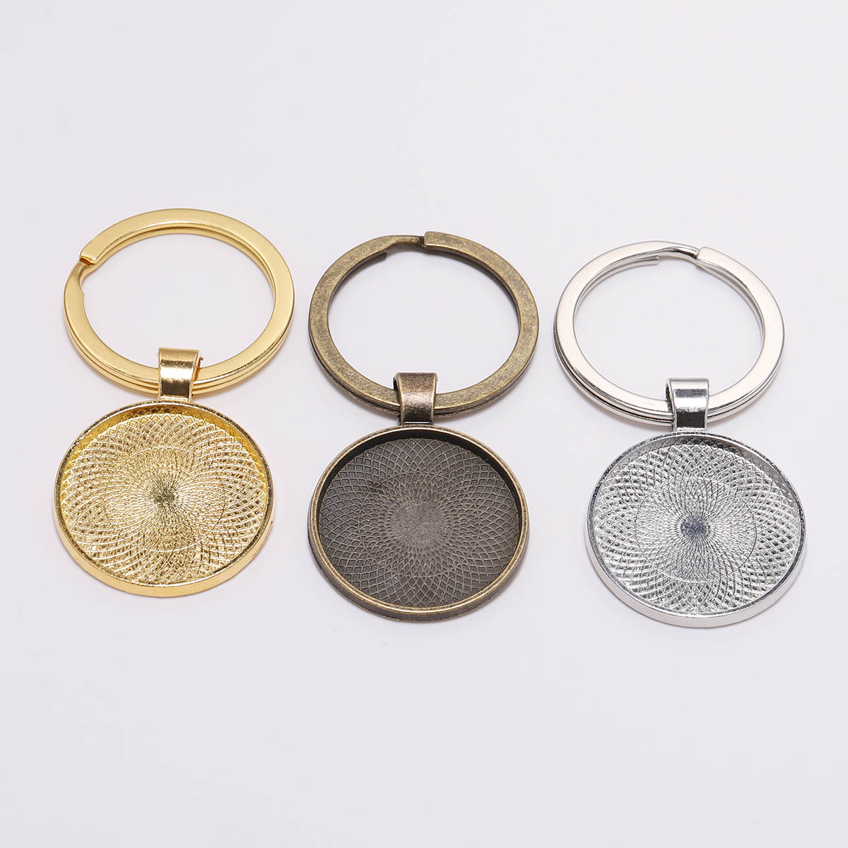 5Pcs/Lot 25mm Keychain With Pe - Pendant Blank Bezel recension och pris