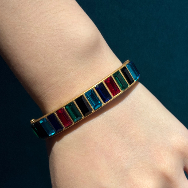 Vintage Crystal Bangle Colorfu - Jewelry Making Dubai recension och pris