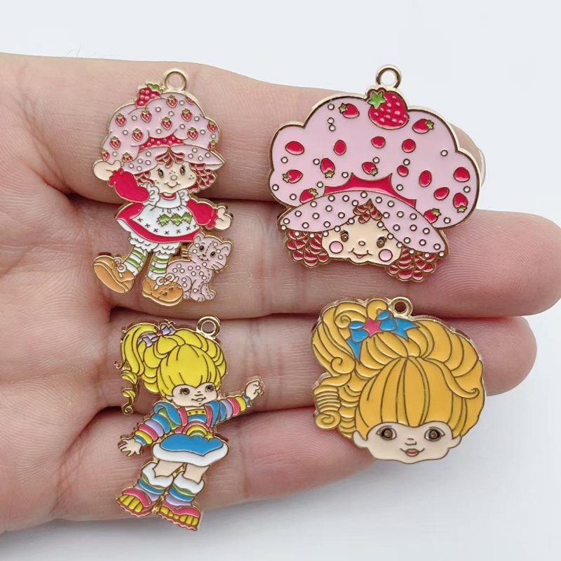 10pcs Cute Little Girl Enamel  - Jewelry Making Metals recension och pris
