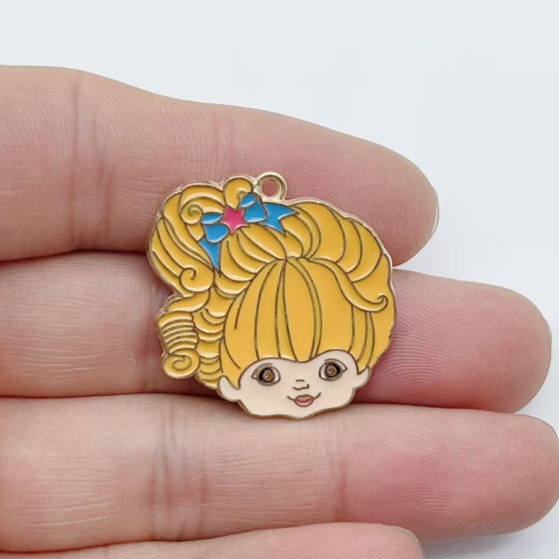 10pcs Cute Little Girl Enamel  - Jewelry Making Metals recension och pris