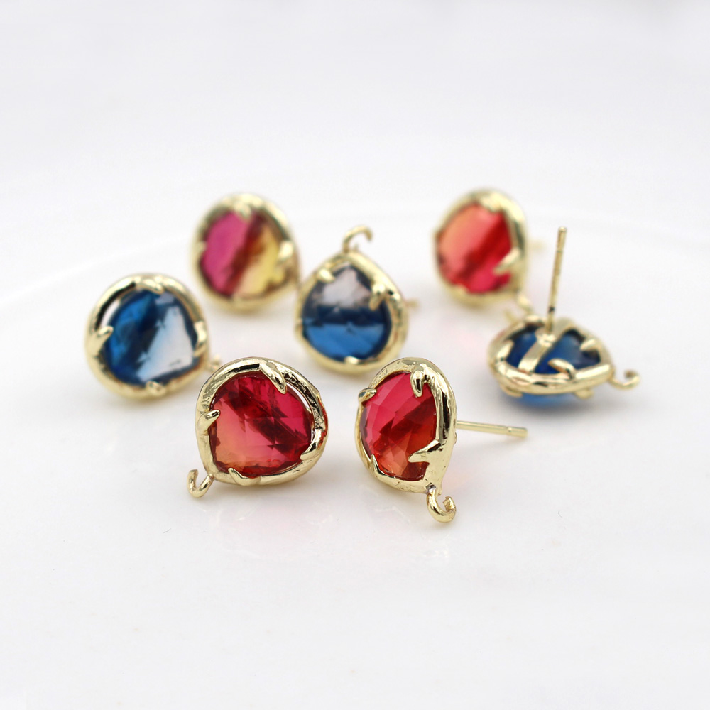 10pair Heart Shape Blue Red Cr - Jewelry Making Dubai recension och pris
